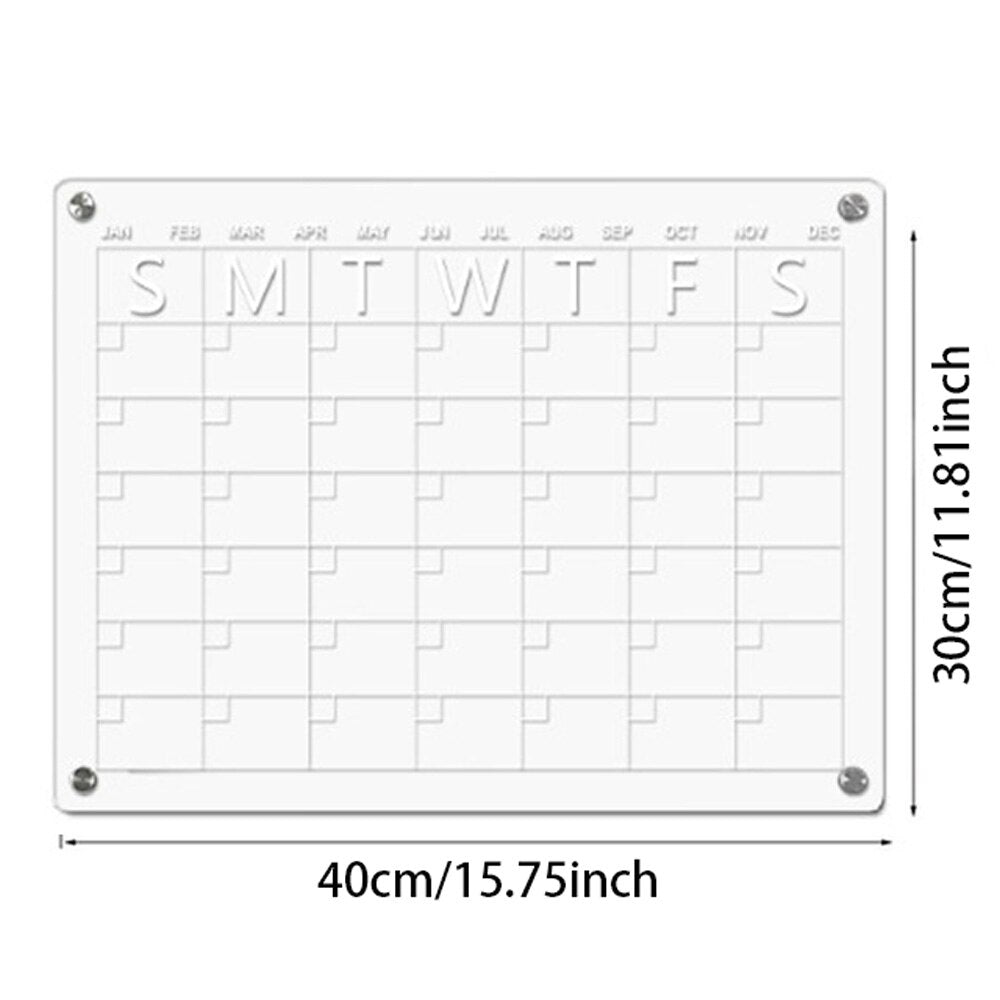 Acrylic Magnetic Fridge Calendar
