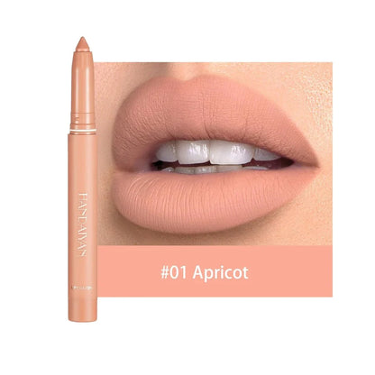 12 Color HANDAIYAN Rotating Sharpenable Matte Lipstick Pencils