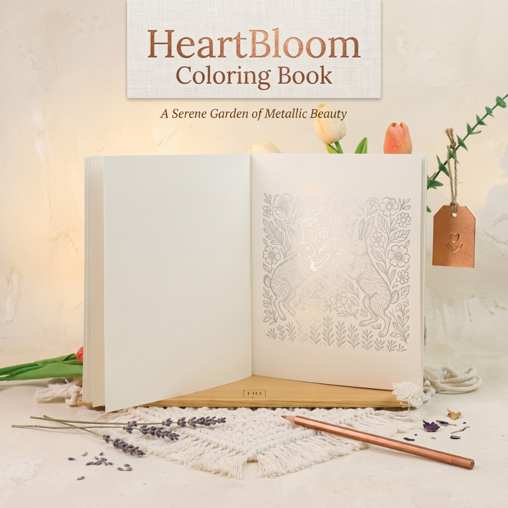 HeartBloom Coloring Book