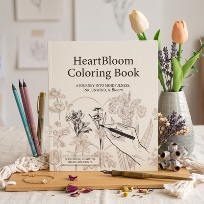 HeartBloom Coloring Book