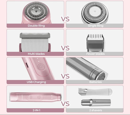 TRIMMER MAXX 2-in-1 Painless Bikini Hair Trimmer