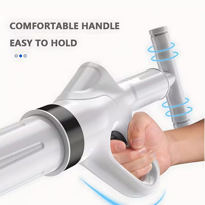 Drain Blaster Air Plunger Gun — Heavy-Duty Manual Air Pressure Tool for Toilet, Sink & Floor Drains