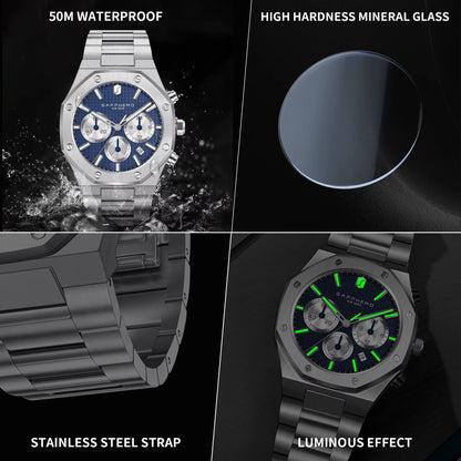 Premium Automatic Chronograph Sport Watch (42mm, Sapphire Crystal)