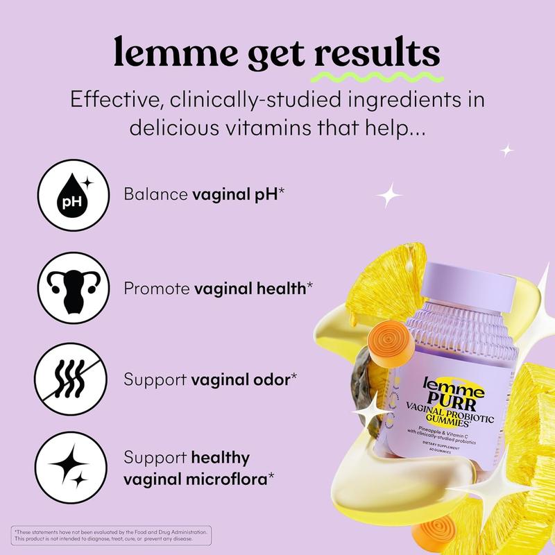 The Bedroom Bundle - Lemme Purr & Play Bundle - Play and Vaginal Probiotic Gummies for Women (60ct Each)