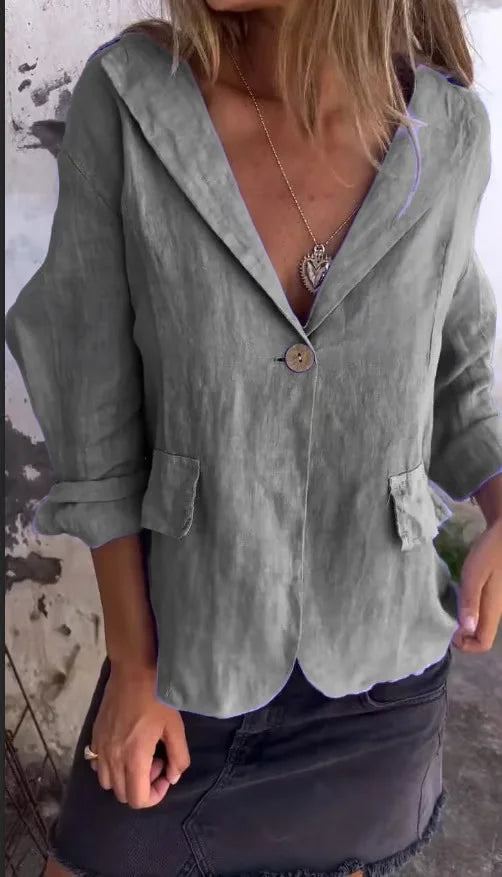 Isla - Casual Cotton Linen Blazer
