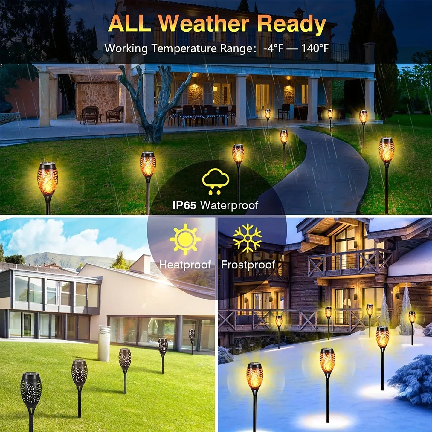 Solar Flicker Flame Torches