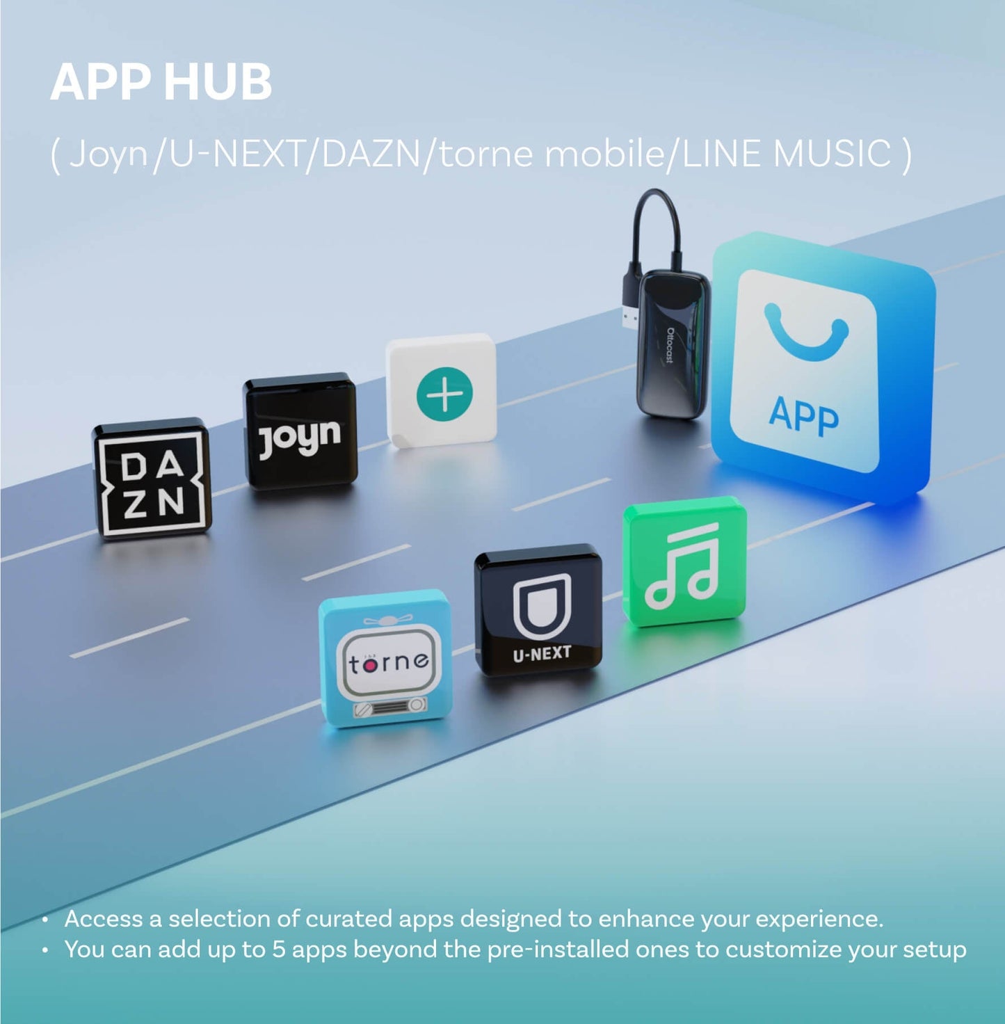 Play2Video Ultra 7” — Wireless Apple CarPlay & Android Auto Adapter with Built-in Touchscreen & Streaming Apps