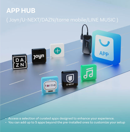 Play2Video Ultra 7” — Wireless Apple CarPlay & Android Auto Adapter with Built-in Touchscreen & Streaming Apps